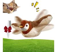 HItianya Flappy Chase Cat Toy, Flying Bird Cat Toy, Cat Bird Toy, Flaping Bird Cat Toy with Chirp, Automatic Tapping to Simulate Chirping, Flappychase Interactive Cat Toy for Indoor (E)