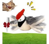 HItianya Flappy Chase Cat Toy, Flying Bird Cat Toy, Cat Bird Toy, Flaping Bird Cat Toy with Chirp, Automatic Tapping to Simulate Chirping, Flappychase Interactive Cat Toy for Indoor (F)