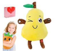 HItianya Interactive Banana Plush Music Toy for Kids, Touch Sensor Stuffed Animal with Built-in Melodies, Soft Sensory Educational Plaything for Toddlers, for Boys and Girls (Pear)