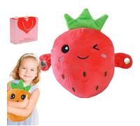 HItianya Interactive Banana Plush Music Toy for Kids, Touch Sensor Stuffed Animal with Built-in Melodies, Soft Sensory Educational Plaything for Toddlers, for Boys and Girls (Strawberry)