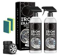 HItianya Iron Eraser Rust Remover Spray, Iron Powder Remover & Rust Remover Spray,Iron Powder Remover, Fast-Acting Iron Spray for Cars, Wheels, and Metal Surfaces (2PCS)
