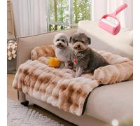 HItianya Lit douillet pour chien et chat avec bords surélevés - Couverture moelleuse avec fond antidérapant (B, M)