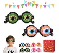 HItianya Lot de 2 paires de lunettes clignotantes amusantes avec action manuelle pour adultes - Pour costumes, fêtes et accessoires photo amusants