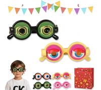 HItianya Lot de 2 paires de lunettes clignotantes amusantes avec action manuelle pour adultes - Pour costumes, fêtes et accessoires photo amusants