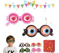 HItianya Lot de 2 paires de verres à œil clignotants amusants avec action manuelle pour adultes - Pour costumes, fêtes et accessoires photo amusants (2 pièces)