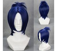 Hitman Reborn! Perruque Cosplay Rokudou Mukuro Bleu Perruque De Cheveux En Fibre Résistante À La Chaleur De Style Court Pour La Fête D'Halloween 244A