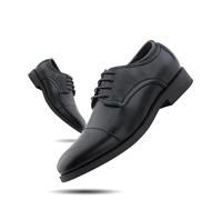 Hitmars Derby Homme Chaussure Cuir Chaussure Ville Oxford Brogues Chaussures à Lacet Derbies Costume Vernis Habillées Mariage 1-Noir EU 47