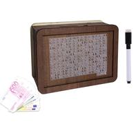 Hitopin 1 Pièce Caisse d'épargne en Bois, Tirelire en Bois, Numérique Tirelire, Caisse d'épargne, avec vérification numérique Aide à l'habitude d'épargner pour Les Adultes et Les Enfants (10 000 €)