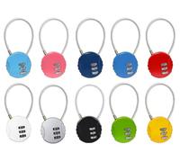 Hitopin 10 Pièces Cadenas Code à 3 Chiffres, Cadenas Valise Avion Petits, Cadenas code 3 chiffres, Antivol pour Bagages, pour Extérieur Voyage, Bagage Camping Casier (Couleur Aléatoire)