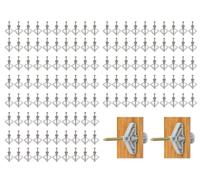 Hitopin 200PCS Cheville Brique Creuse, Cheville Placo Charge Lourde avec Vis, Fixations pour Plaques de Plâtre, Chevilles à Expansion pour Mur Creux, 100 Chevilles Placo+100 Vis, pour Murale Plaque