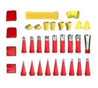 Hitopin 32 Pièces Buse D'étanchéité en Acier Inoxydable,Buses A'étanchéité en Silicone, Réutilisable Applicateur de Buse, Outil de Calfeutrage Universel, pour Cuisine et Salle de Bains