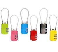 Hitopin 6 Pièces Cadenas Code à 3 Chiffres, Cadenas Valise Avion Petits, Cadenas code 3 chiffres, Antivol pour Bagages, pour Extérieur Voyage, Bagage Camping Casier (Couleur Aléatoire)