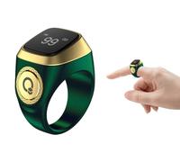 Hitopin Anneau Numérique Musulman, Muslim Tasbeeh Compteur Intelligent, Compteur de Bagues Islamiques, Compteur Anneau Intelligent, Tasbih Compteur Smart Ring, Écran D'affichage OLED (Vert,20mm)