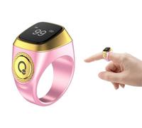 Hitopin Anneau Numérique Musulman, Muslim Tasbeeh Compteur Intelligent, Compteur de Bagues Islamiques, Compteur Anneau Intelligent, Tasbih Compteur Smart Ring, Écran D'affichage OLED (Rose,20mm)