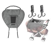 Hitopin Pare Soleil Poussette Universelle, Pare-soleil Poussette Bébé Anti-UV, Double Protege Soleil Poussette Canne, Pare-Soleil pour Poussette, avec Toit Ouvrant Ventilé, Crochets, Pour Poussette