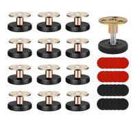 Hitopin Pieds de Meubles Réglables,12 Pièces Pied de Meuble Reglable 27-40mm, Pied de Support de Meubles, Pieds de Table Réglable, pour Meuble Armoires Canapé Bureau Cuisine, Peuvent Auto-adhésifs
