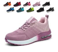 Hitopteu Chaussure de Securite Homme Femmes Legere Basket Securite Respirante avec Embout en Acier Chaussures de Travail Antidérapantes Lilas 42 EU 260