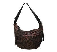 HiTotes Sac à bandoulière en forme de croissant de nylon pour femme - Sac à bandoulière en nylon pour femme, 01-z Leopard Coffee, 34cm