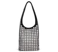HiTotes Sac fourre-tout en cuir clouté pour femme Y2K Sac à main Hobo Sac à main d'automne Y2K Sac à bandoulière Portugais clouté Sac fourre-tout Sac à main, A01-noir., 49cm