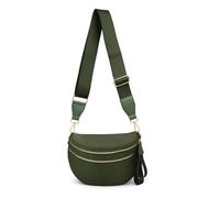 HiTotes Sacs à bandoulière pour femme - Sac banane en nylon - Sac à bandoulière tendance, Vert haricot., 31cm