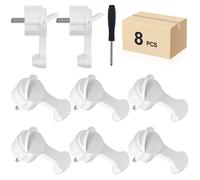 HITRENDS 4/8pcs Prise Schuko coudée avec poignée pliable, prise plate Schuko, remplacement de prise électrique EU, câble d'extension réutilisable