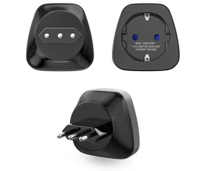 HITRENDS Lot de 3 adaptateurs de voyage Italie - Adaptateur Suisse - Adaptateur prise pour Europe vers Italie - Type F - Prise de voyage - Adaptateur secteur pour l'Italie, la Syrie, l'Uruguay, le
