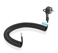 HITRENDS Rallonge Schuko plate noire de 3 m, 230 V/16 A, max 3 m, utilisation en intérieur, VDE, CE, ROHS, compatible avec les prises de courant européennes standard