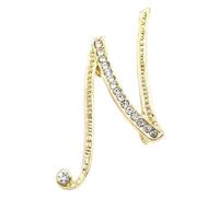 Hitrod Épingles à Lettres en Or initiales - Broches en Forme de Lettre dorée pour Femmes,Épingles de Broche de Lettre, Ornements initiaux, Broche en Strass Initiale, Bijoux à épingles pour Femmes