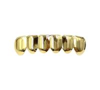 Hitrod Hip Hop - Grillz dents plaquées or - Accessoire hip hop - Grillz - Plaqué cuivre - Pour costumes de cosplay, cadeau portable de Noël