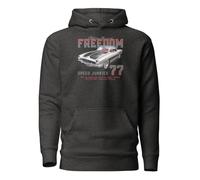 Hitting The Road Freedom Speed Junkies 77 Classic Cars Sweat à capuche unisexe pour adulte, Gris anthracite chiné, XXL