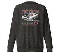 Hitting The Road Freedom Speed Junkies 77 Classic Cars Sweat-shirt unisexe pour adulte, Gris anthracite chiné, 3XL