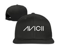 Hittings Avicii Ture Logo Flat Baseball Caps Hats for Unisex Black
