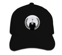 Hittings Fashion Anonymous Cotton Baseball Cap Peaked Hat Adjustable for One Size Fit All Ash Black