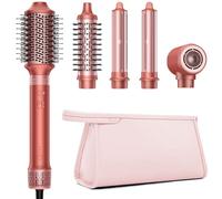 HITTIONA 5 en 1 Sèche Cheveux Air Styler - Multifonctionnel Seche Cheveux avec Auto Boucleur a Air, Brosse Soufflante Lissante, Thermal Brush pour Sécher, Boucler, Lisser Trousse de Rangement