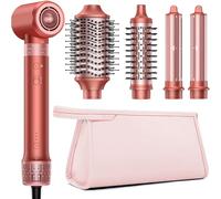 HITTIONA Sèche Cheveux & Air Styler, 5 en 1 Brosse Soufflante avec Séchage Rapide, Sans Dommages Causés par Volumisation, Bouclage, Lisser, Trousse de Rangement Offerte - Idée Cadeau Parfaite