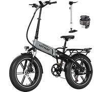 HITWAY 20 * 4,0 Pouces Vélo électrique, VTT Électrique Tout-Terrain, Autonomie 60-120km, Vélo Électrique Pliable avec Batterie 48V 13Ah, 7 Vitesses, Moteur 250W, Ville E-Bike Pedelec pour Adultes