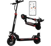 HITWAY H9 Scooter électrique tout terrain 10 pouces, 15.6Ah 48V 70km d'autonomie, 500W avec l'approbation routière ABE double amortisseur, APP, pliable