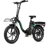 HITWAY Vélo Électrique 20"" Pliant Noir, 36V 15.6Ah Batterie Amovible, Moteur 250W, 7 Vitesses, APP, Porte-bagages Avant