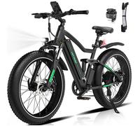 HITWAY Vélo Électrique 26""*4,0 Fat Bike - VTT E-BIKE Batterie amovible 48V 15AH - Moteur 250W - Shimano 7 Vitesses - Autonomie