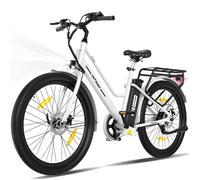HITWAY Vélo électrique 27.5"" - Moteur 250W - Batterie au Lithium Amovible 36V 13Ah - APP - Pompe à vélo gratuite - Blanc
