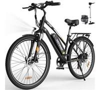 HITWAY Vélo Électrique, 28 Vélos à Assistance Électrique, Ville E-Bike avec Batterie Amovible 36V 12Ah, Moteur 250W, 7 Vitesses, E-Bike Urbain pour Adulte Homme Femme Autonomie jusqu'à 35-90Km Noir No