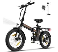 HITWAY Vélo électrique Adulte, 20"×3,0/4,0 Fat Tire VTT Electrique, vélo électrique Pliable, Avec Batterie Amovible 36V 12Ah/48V 15Ah, Jusqu'à 90KM/100KM, 250W Moteur, 7 Vitesses Vélo pour Homme Femme