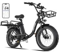 HITWAY Vélo électrique Adulte 20", Batterie 48V 27Ah, 7 Vitesses