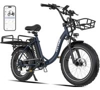 HITWAY Vélo électrique Adulte 20", Batterie 48V 27Ah, 7 Vitesses