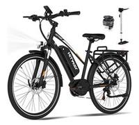 HITWAY Vélo électrique BKU1 27,5"", batterie 36V 13Ah, moteur central, 7 vitesses, 25 km/h, autonomie 120-150 km, noir