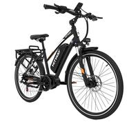HITWAY Vélo électrique BKU1 27,5"", batterie 36V 13Ah, moteur central, 7 vitesses, 25 km/h, autonomie 120-150 km, noir