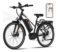 HITWAY Vélo électrique BKU1 27,5"", batterie 36V 13Ah, moteur central, 7 vitesses, 25 km/h, autonomie 120-150 km, noir