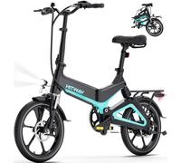 HITWAY Vélo Électrique, E Bike 16 Pouces Vélo Pliable avec Batterie 36V/7,8Ah, Moteur 250W, Maximale 25km/h, Autonomie 35-70km, Vélo Électrique Pliable Urbain pour Adultes