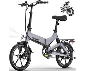 HITWAY Vélo Électrique, E Bike 16 Pouces Vélo Pliable avec Batterie 36V/7,8Ah, Moteur 250W, Maximale 25km/h, Autonomie 35-70km, Vélo Électrique Pliable Urbain pour Adultes