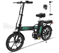 HITWAY Vélo électrique Pliable 16"" - Batterie 36V 13Ah - Pédalage assisté - Autonomie 50-100KM - Pompe à vélo gratuite